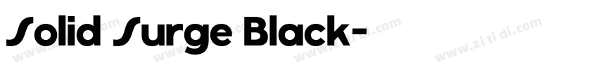 Solid Surge Black字体转换 Solid Surge Black字体转换